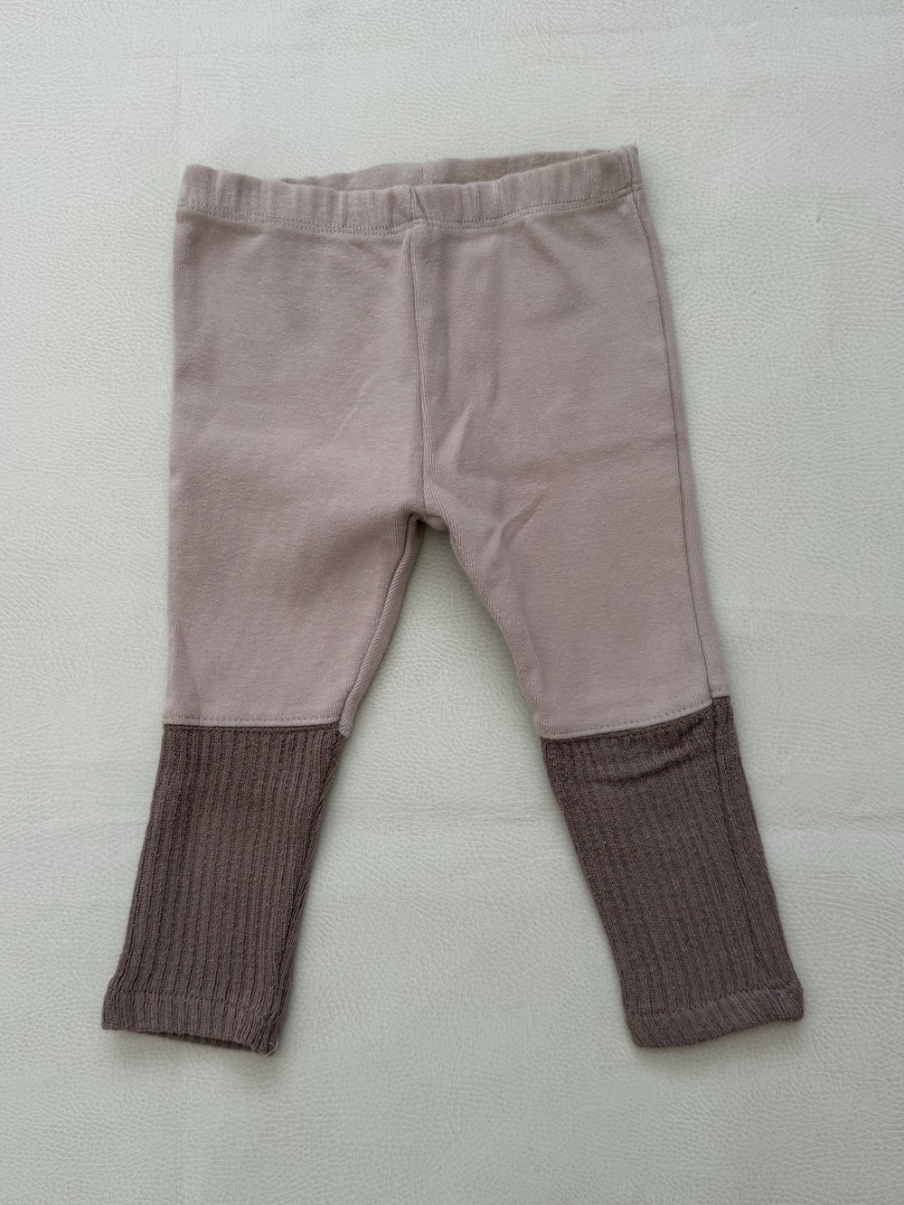 Zara Kids Two-Tone Ribbed Hem Leggings 12-18M